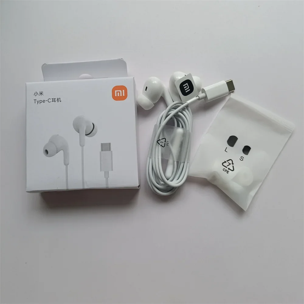 جديد الأصلي Xiaomi نوع C سماعات أذن سلكية داخل الأذن سماعة سماعات أذن رياضية مع ميكروفون سماعات أذن استريو ملحقات الهاتف