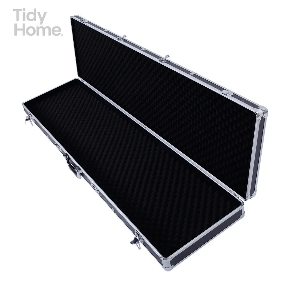 

Aluminum New Framed Locking ,HandGun Lock Box Hard Storage Carry Case Black, Non-slip handle, Flexible switch for ease of open