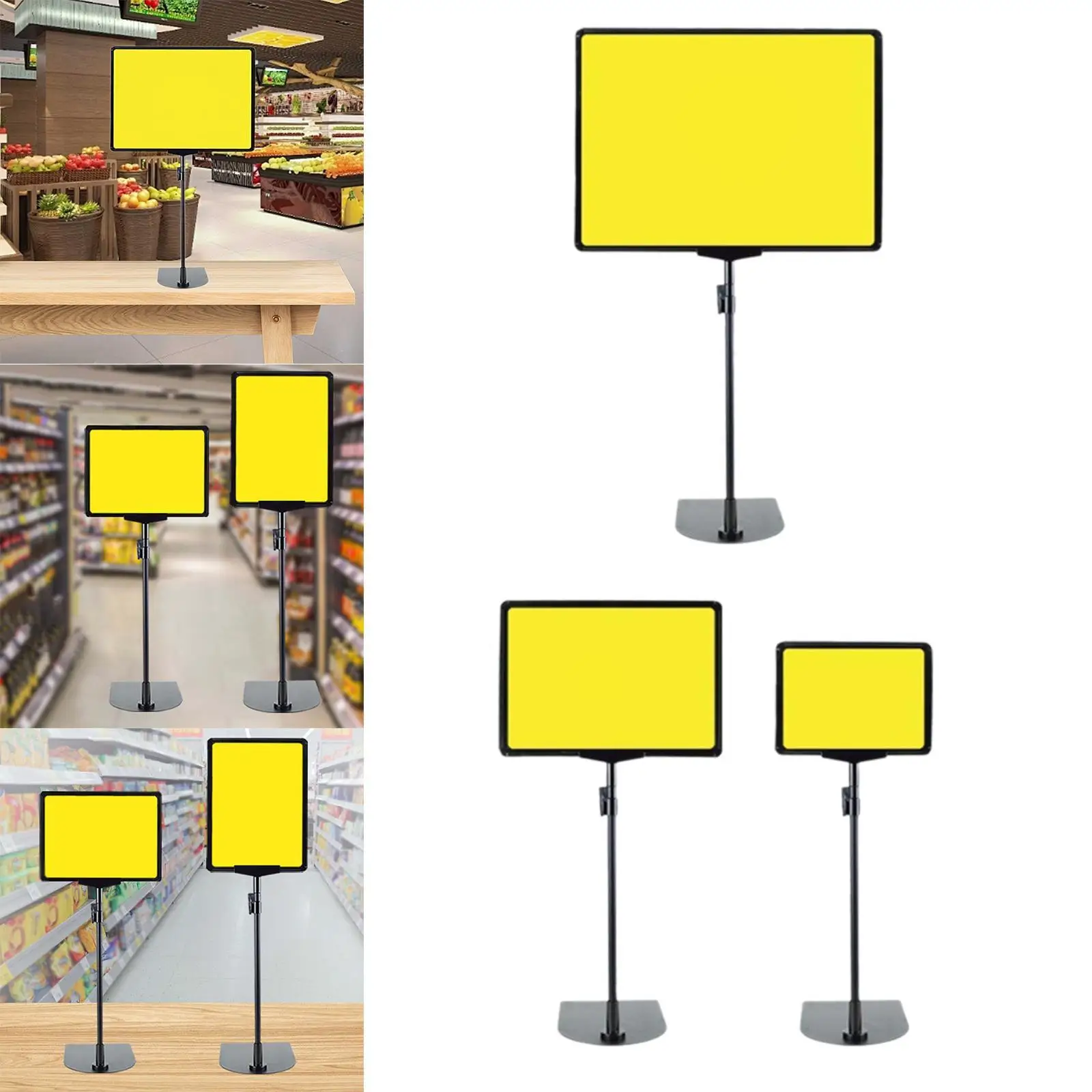 حامل علامة قابل للتعديل، عرض قائم على الأرض متعدد الاستخدامات * حامل بطاقة السعر