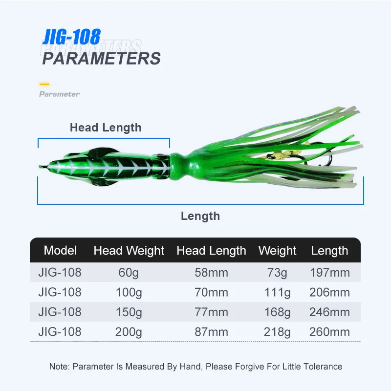 OBSESSION J108 Inchiku Slow Pitch Jig Wire Bait Metal Head Octopus Skirt Fishing Jigging Lure 60g 100g 150g 200g Pesca Jig Lure