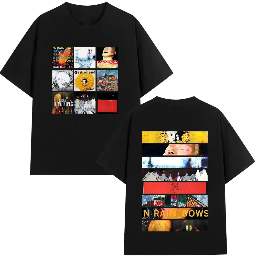 

Rock Band Radiohead Music Album Cover Merch 2026 T Shirt Men Women Gothic Fashion Pop Music T-shirts Male Oversized Streetwear