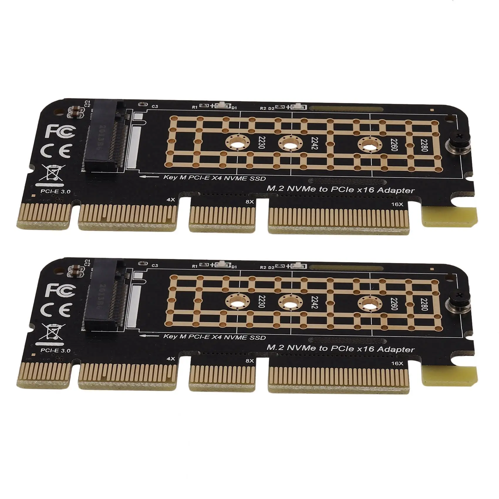 

M51K-2X M.2 Nvme SSD To PCI-E X16 Converter Card NGFF M-Key M.2 Pcie PCI-Express X4/X8/X16 HDD