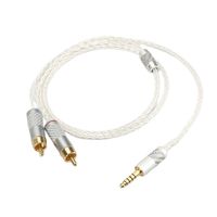 HIFI 4.4mm to 2 RCA  Aux Cable Balance Auido Upgrade Cable Sound Cable For Sony WM1A/1Z PHA-1A/2A Z1R 4.4mm