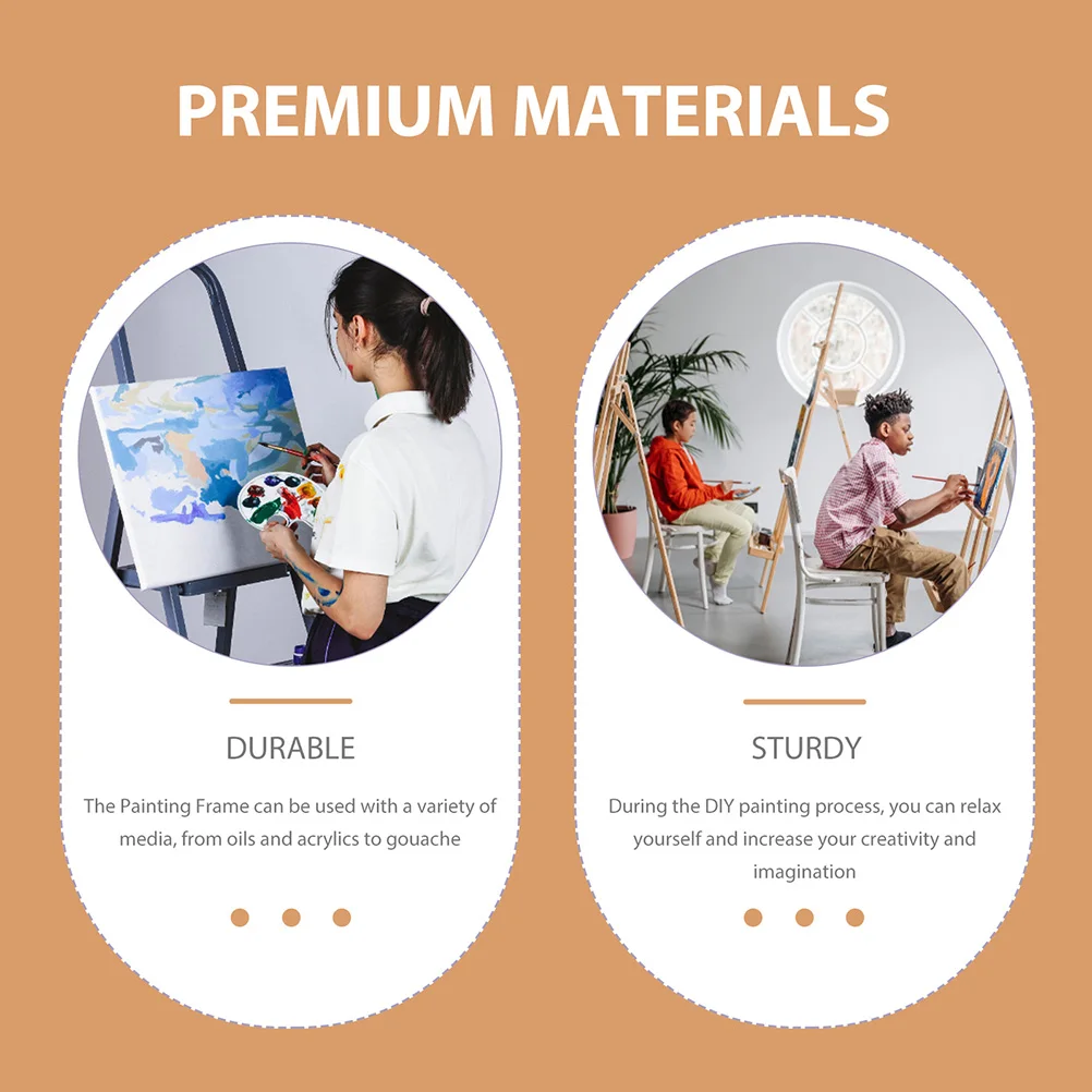 

15pcs Oil Painting Frames Easel Kit 8x15 Canvas Holder Wood Cloth Material Mini Paint Stand for Art Project Beginner Hobby