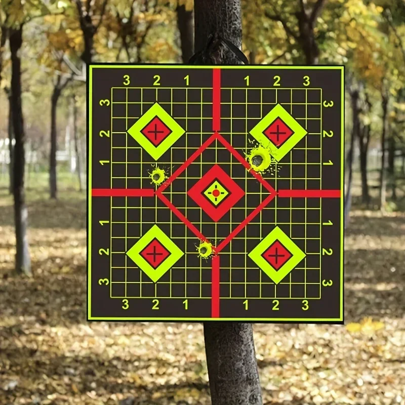 10/20pcs Shooting Targets With Reactive Self-Stick Splatter Paper - 8 Inches For Shooting Practice, Tactical And Hunting Gear