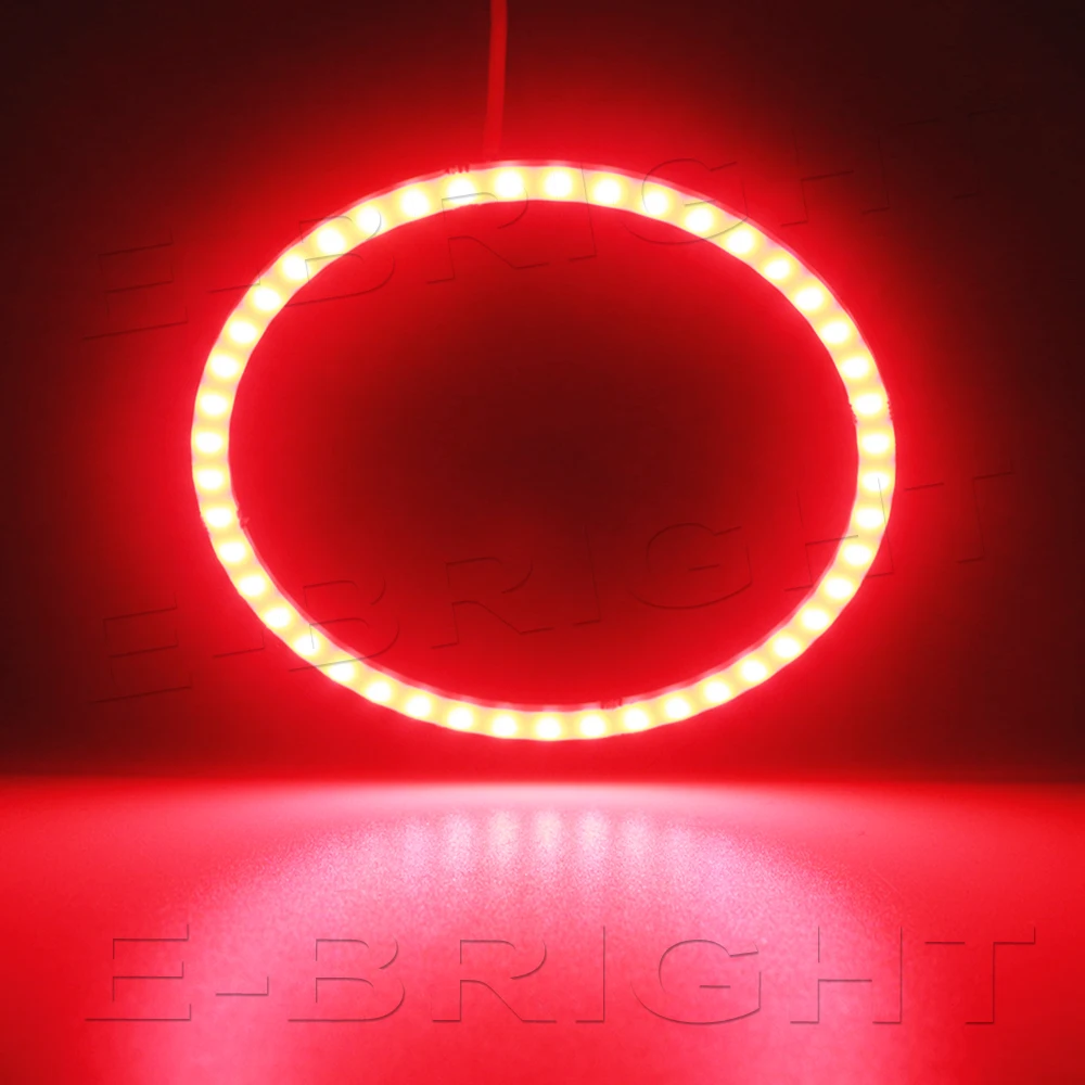 1x Angel Eyes COB Halo Ring DRL 60MM 70MM 80MM 90MM 100MM 110MM 120MM Car Motorcycle Fog Light LED Headlight White Red Yellow