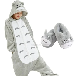 Totoro Onesies lindo Animal de dibujos animados Onesie mujeres hombres niñas niños pijamas zapatilla divertido traje de fiesta invierno hogar disfraces generales