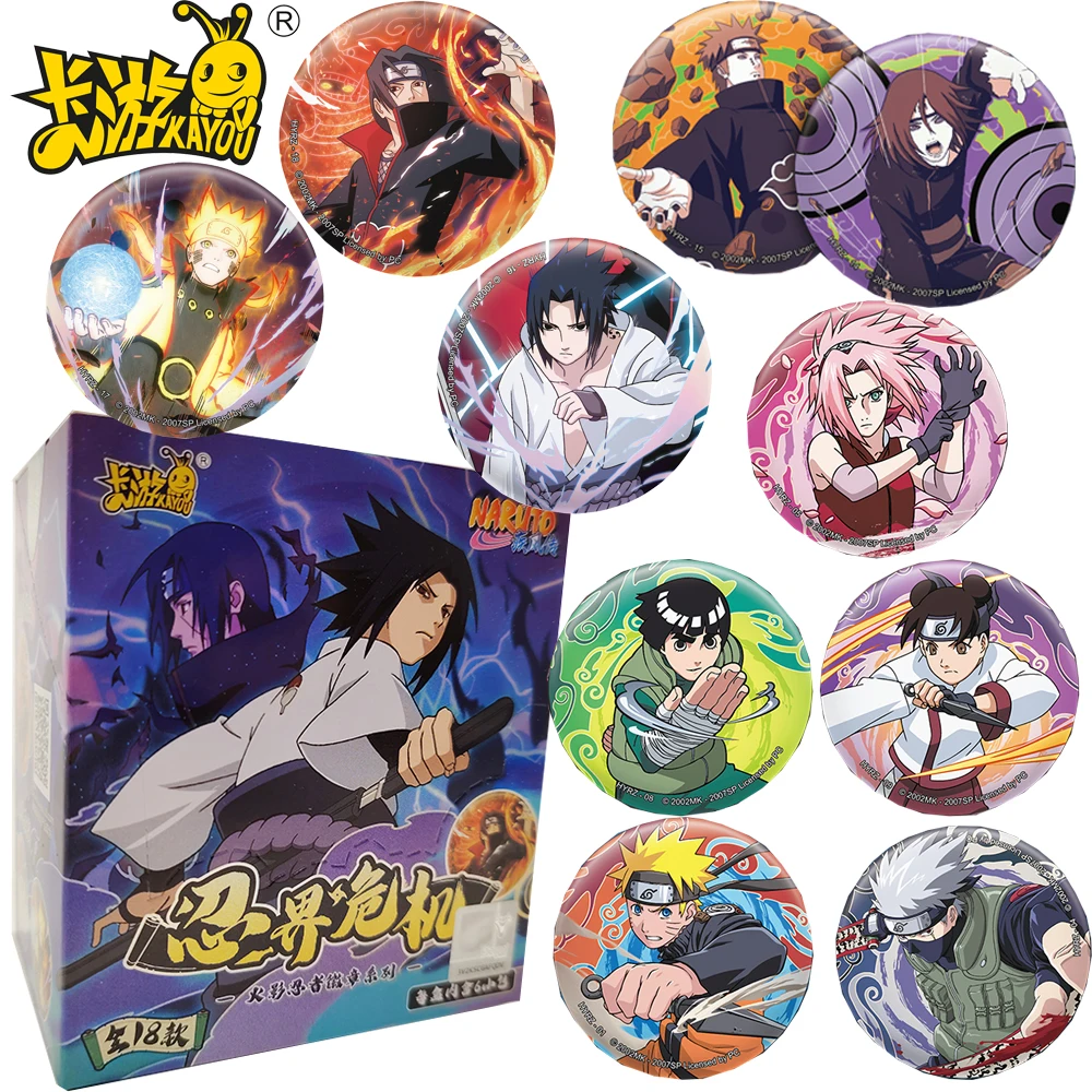 

New Genuine KAYOU Naruto Anime Peripheral Customizable Badge Cartoon Enchanting Figures Brooches for Jewelry Accessories Gifts