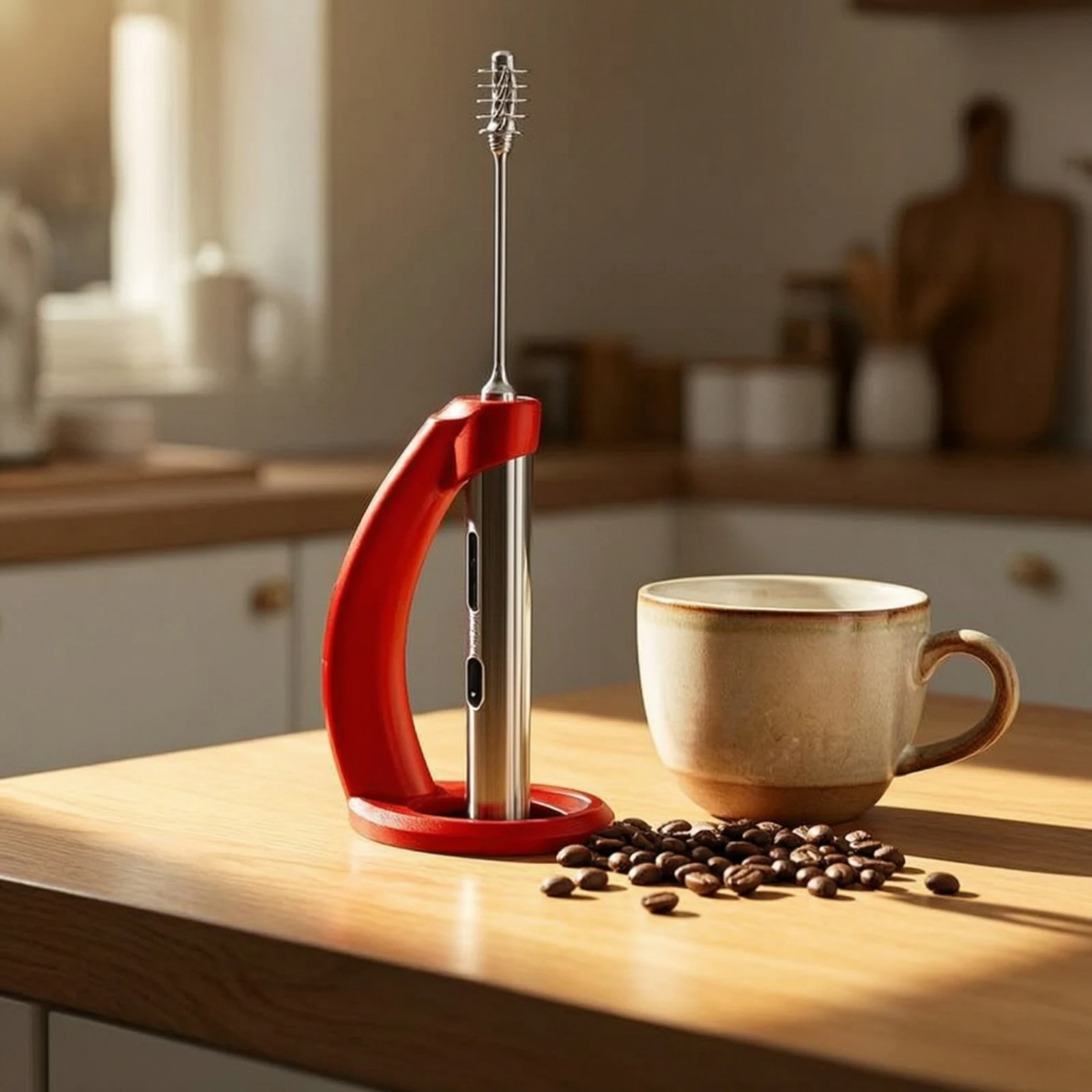 Milk Frother Holder Vertical Frother Stand Mixer Stand Stable Heavy Duty for Coffee Station, Countertop
