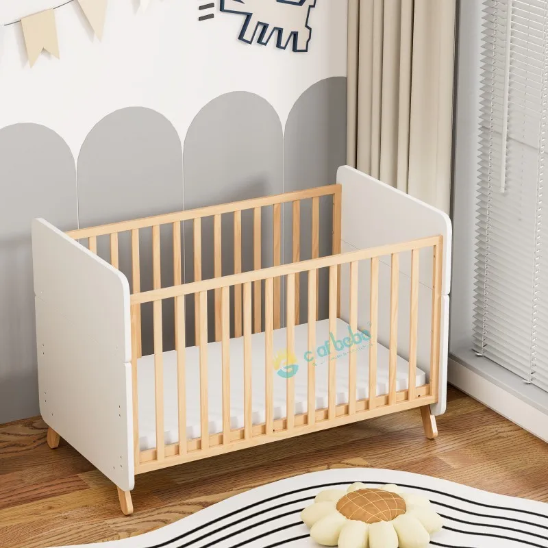 

Custom Factory New Customized Multifunctional Growth Toddler Infant Cot Baby Wooden Bed Crib Can Be Transformed Into a Child Bed