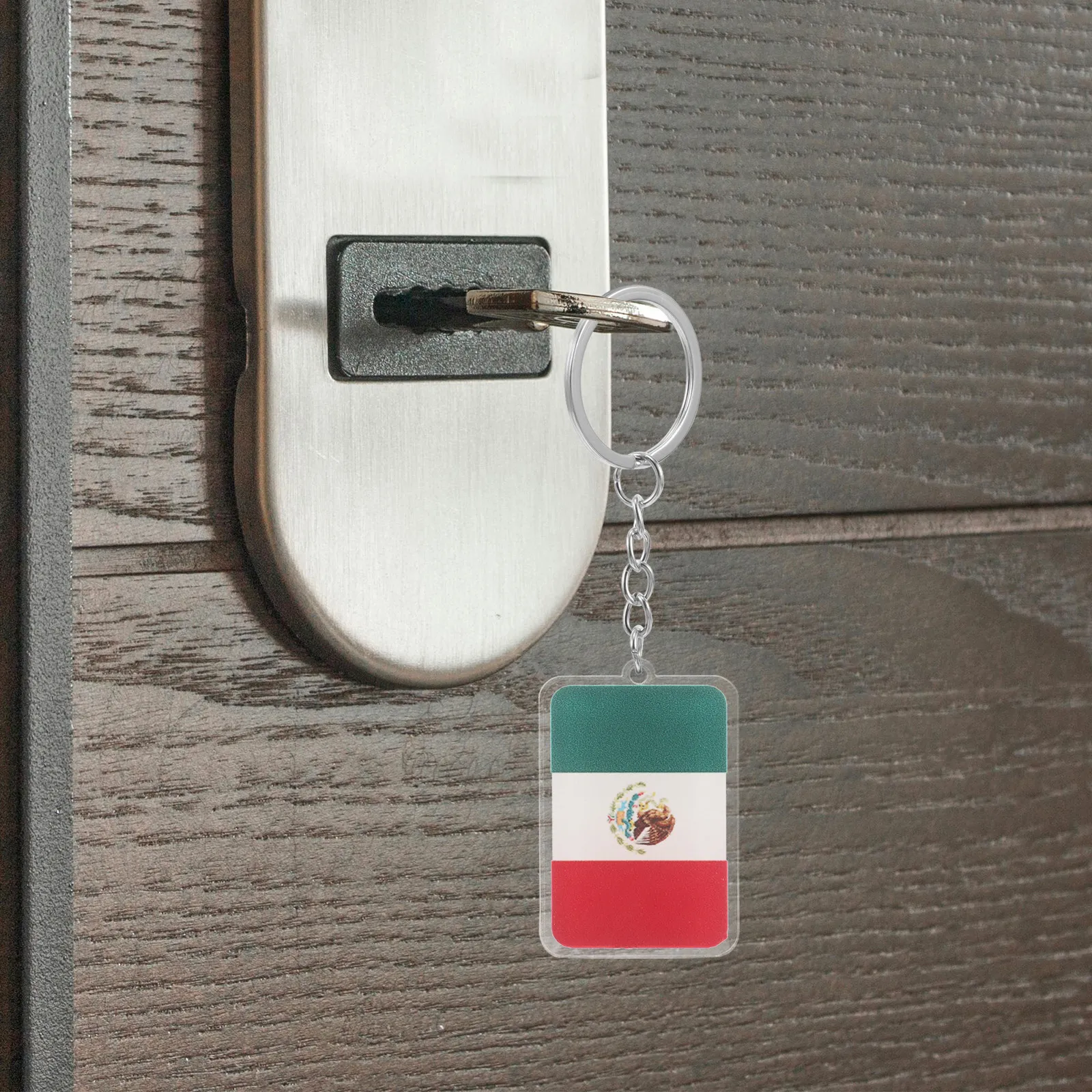 12Pcs Acrylic Mexico Flag Keychain Soccer-Themed Football Keyring for Backpack Purse Travel Souvenir Collectors Mexican Fan Gift view 3