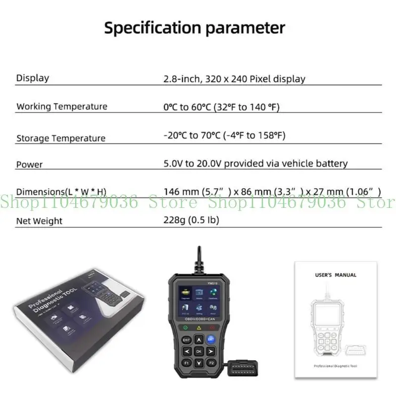

652f OBD2 Сканер Сканер Сканирование Сканирования Сканирование кода считывателя четкое код разлома двигателя для тестирования II