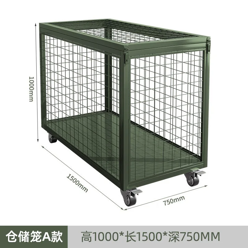 Army green storage cage field box combat readiness material cage with wheel mobile tray basket heavy duty