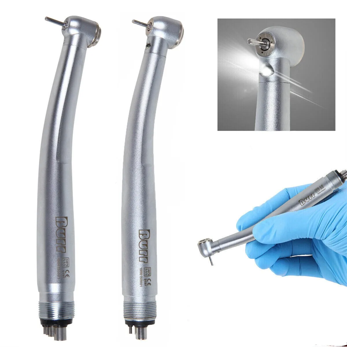 NSK Style Dental LED Fiber Optic E-generator/ High Speed Handpiece  Air Turbine 4Hole