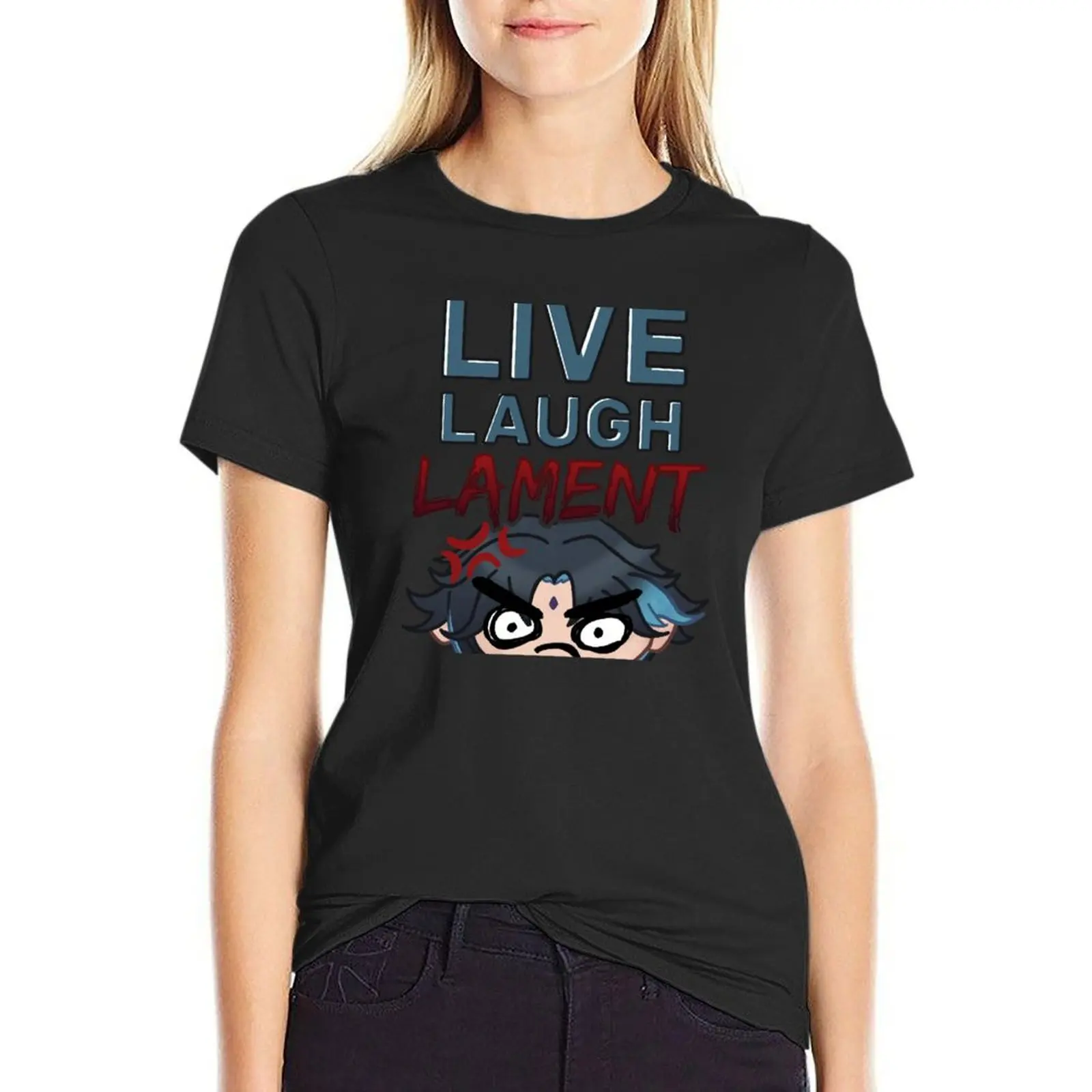 

Live Laugh Lament (Xiao Genshin Impact) T-Shirt tops funnys customizeds Aesthetic clothing womans clothing