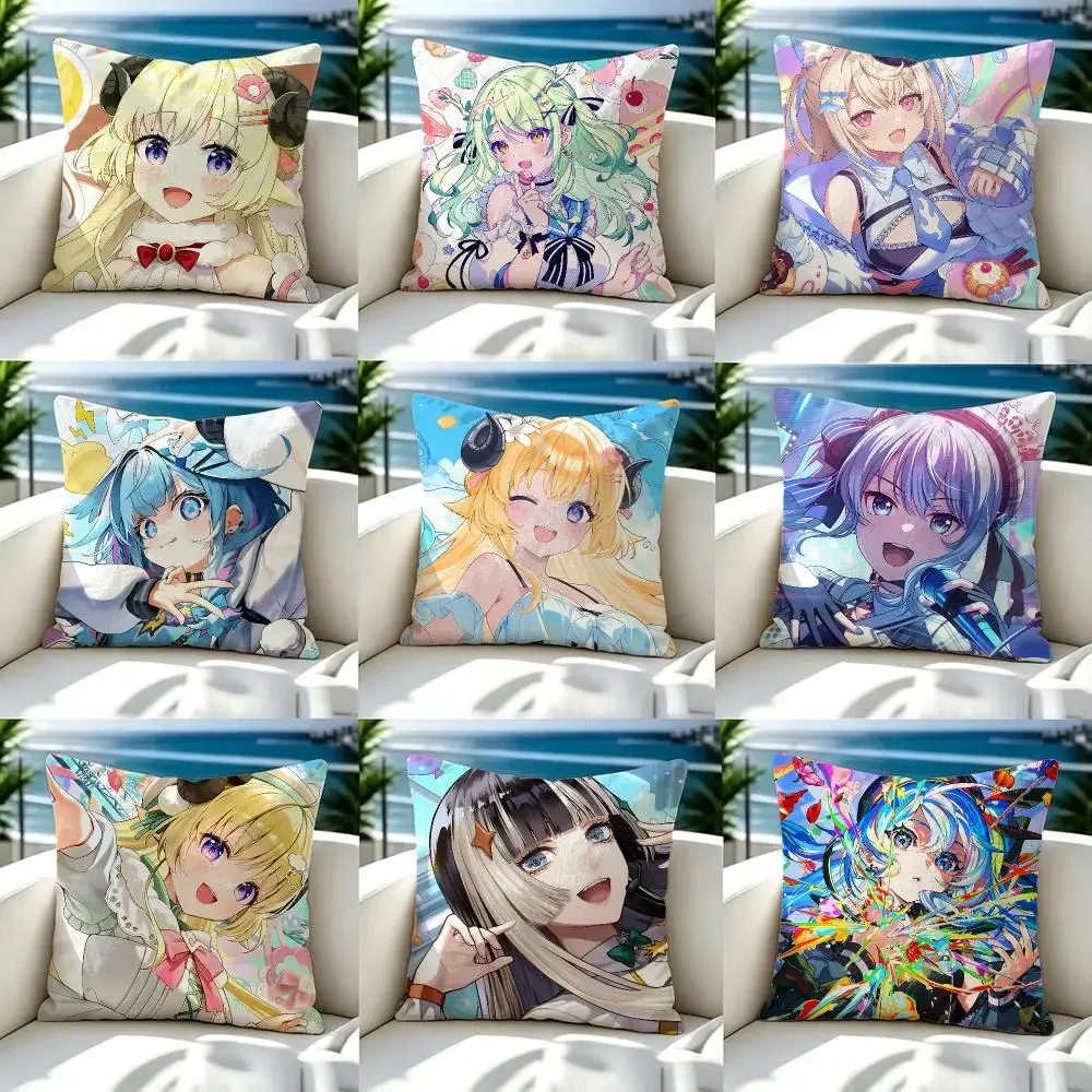 IP hololive Dreams Cushion Cover Premium Skin‑Friendly Short Plush Pillow Cover, Airy Casual Cushion for Hotel Homestay