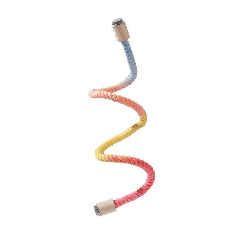 

Parrot Twist Climbing Rope Swing Toy Cotton Perch Adjustable Angle Shape Chew Grinding Perch for Birds Interactive Play Exercise