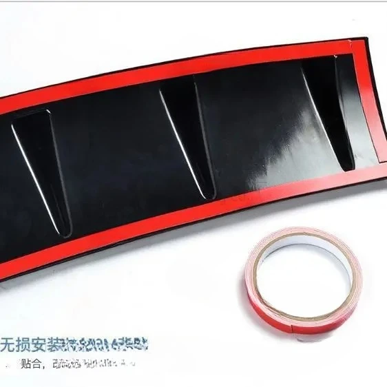 Car rear spoiler small surrounding bumper chassis decoration with baffle carbon fiber rear lip sticker modification