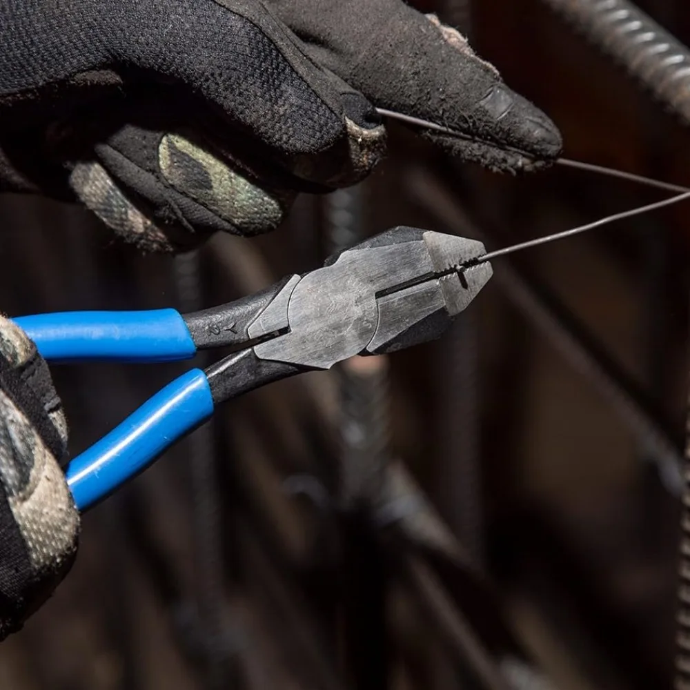 مجموعة كماشة أمريكية الصنع: كماشة قطع لعمال الحديد وقواطع جانبية شديدة التحمل لسلك الربط