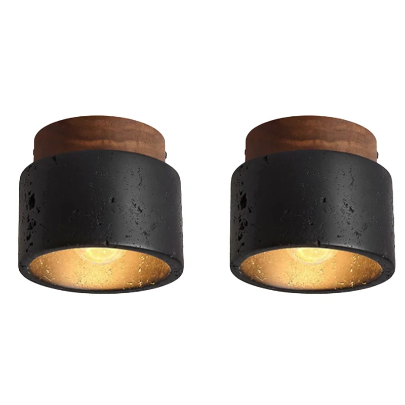 

AT05-2X Japanese Style Wabi-Sabi Ceiling Light E27 Three Color Dimming For Kitchen Hallway Living Room Study Hall Tea Room B