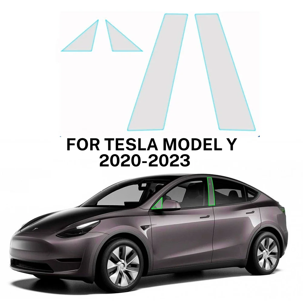 

For Tesla Model Y 2020-2024 Headlight Rearview A B Pillars Door Handles TPU Paint Protection Film Clear PPF Resistant Invisible