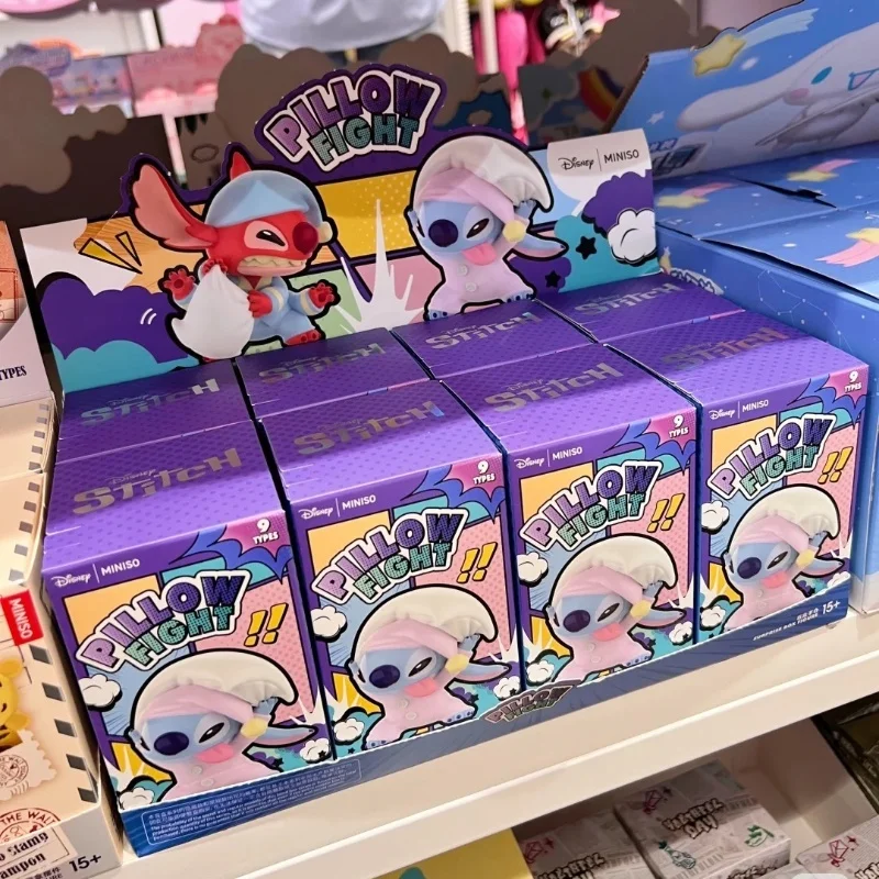 

Original brand-new Disney Stitch Pillow Battle Anime Figure Peripherals Blind Box Cute Doll Tide Play Handiwork Desktop Decorate