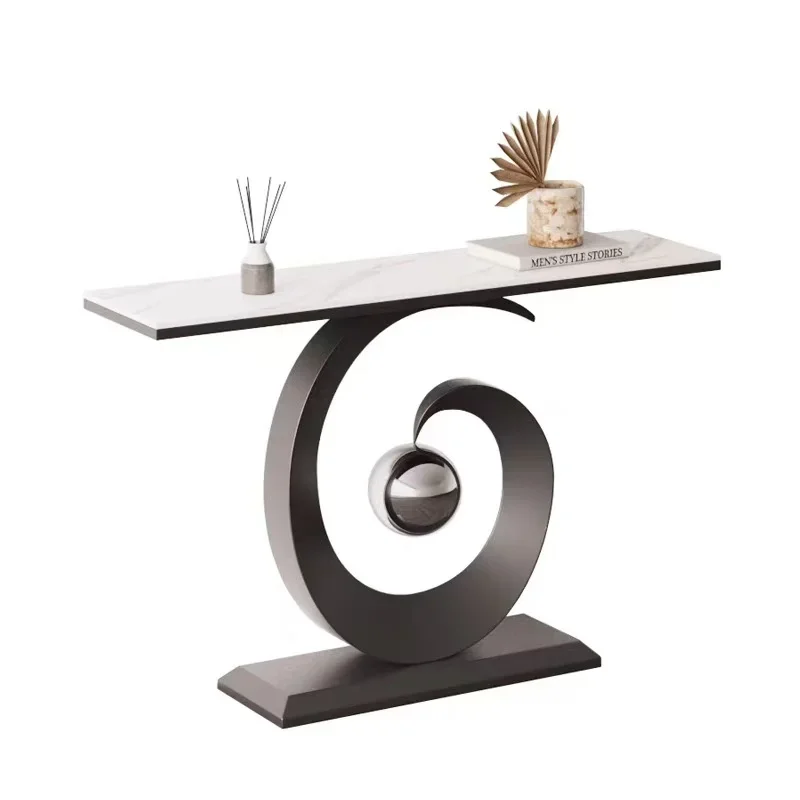 Latest Design Modern Metal Entrance Table Living Room Furniture Corridor Table Creative Restaurant Console Table