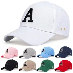 Unisex A Letter Side Ar Embroidery Baseball Caps Spring and Autumn Outdoor Adjustable Casual Hats Sunscreen Hat