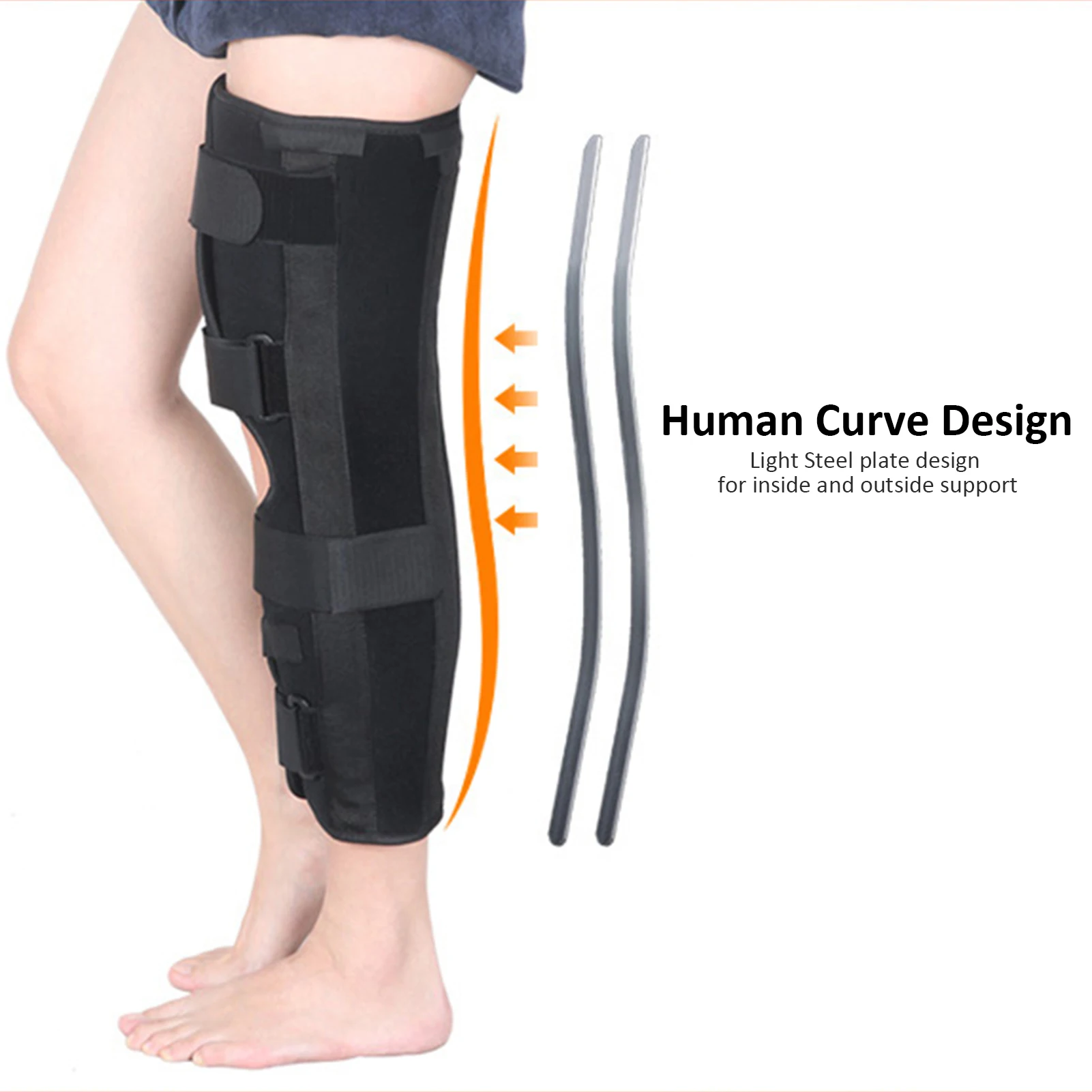 

Adjustable Knee Brace Knee Splint Postoperation Fracture Sprain Knee Splint Immobilizer Support
