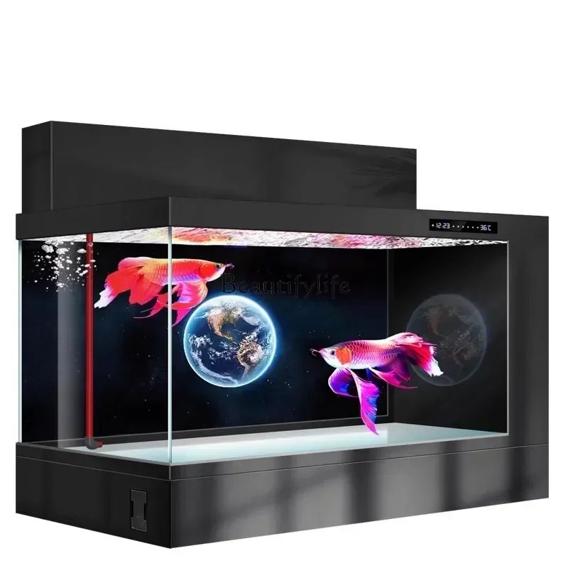 Koi floor tank double filter fish tank living room household large ecological water free