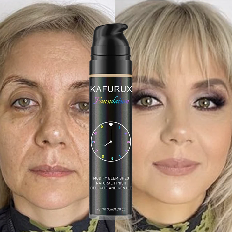 Conjunto de Maquiagem com Base Líquida de 8 Cores, à Prova d'Água e Resistente ao Suor, Corretivo Profissional Estilo Coreano para um Look Impecável