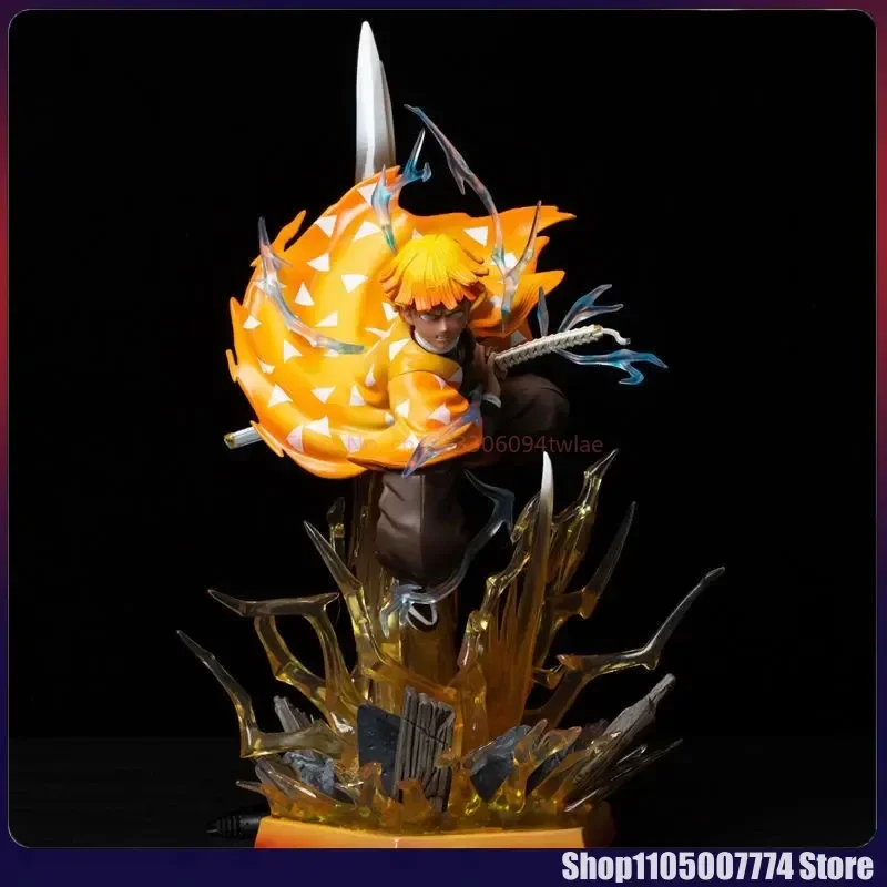 

Anime Demon Slayer Agatsuma Zenitsu Figure Desktop Ornaments Statue Replaceable Headed Action Figures Gk Model Trend Toys Gifts