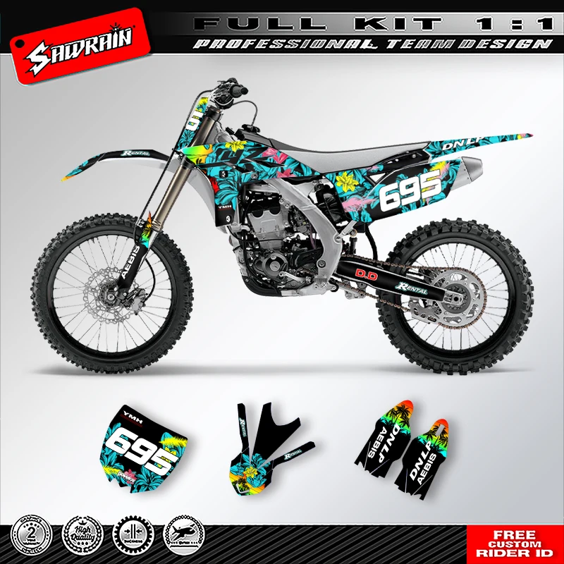 

Наклейка на мотоцикл Sawrain, набор наклеек с графикой команды для YAMAHA YZF 250 2010 2011 2012 2013 008