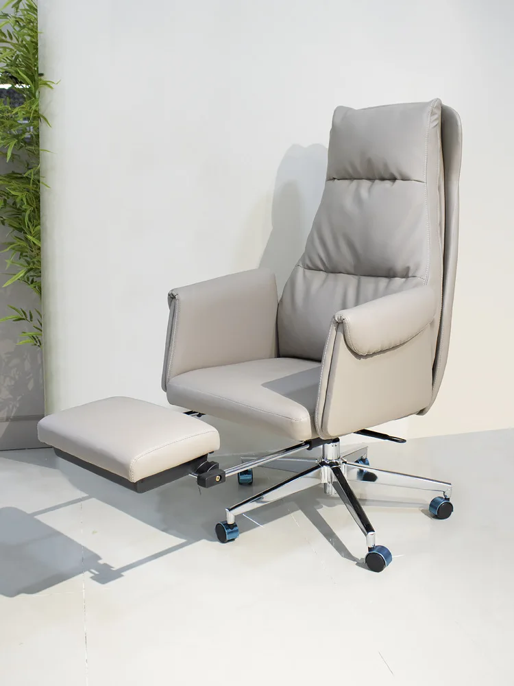 BChair Back Lazy Leisure Sedentary Office Chair Single Fixed Armrest Steel Feet Breathable Ergonomic Chair
