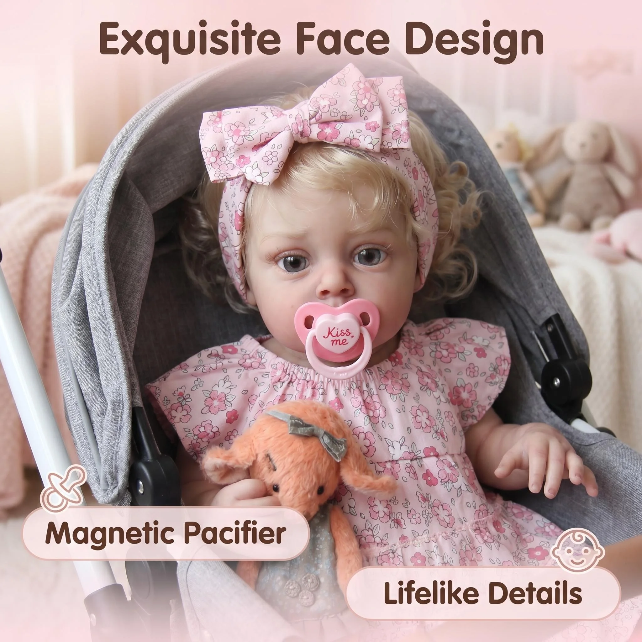 NPK 19inch Newborn Reborn Doll Lifelike Soft Touch Chloe Handmade Genesis Paint Visible Veins Multiple Skin Tone & Hair Color