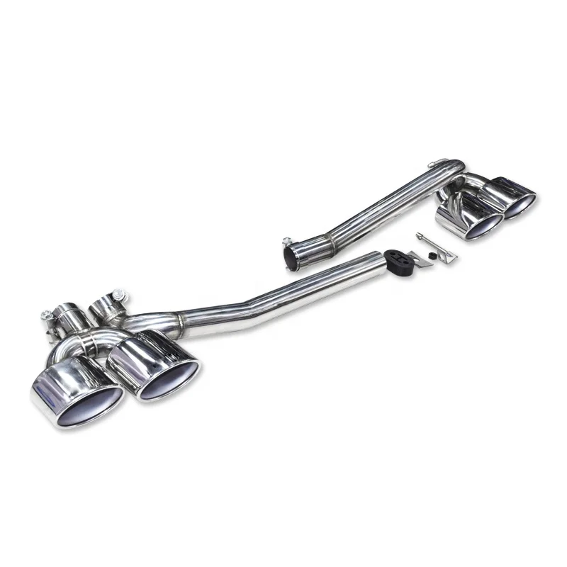 

SYPES Car Exhaust Pipes For Mercedes Benz Stainless Steel W204 C180 C200 C260 Upgrade C63 Exhaust Tips Body Kit C63 Diffuser OEM