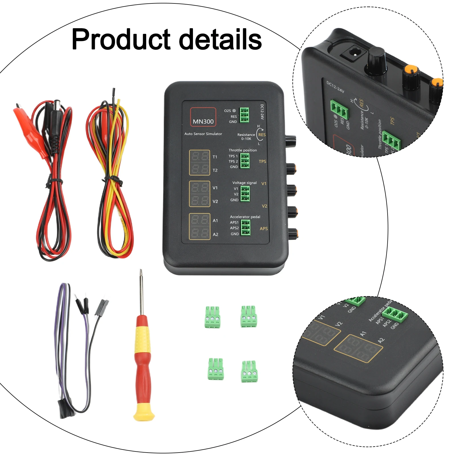Automotive Testing Scenario 156.5*107*29mm MN300 Car Sensor Simulator Signal Generator 0-10k Resistance Signal