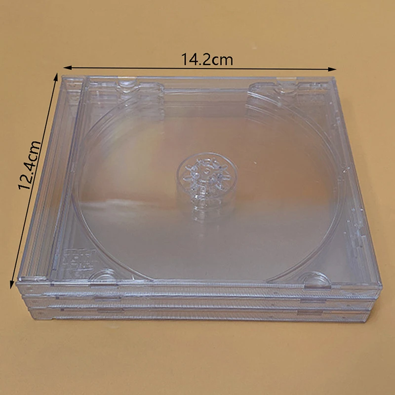 New 1PCS ReadStar Transparent Plastic Single Piece disc case CD case, thickened CD DVD disc box, Disc box 14.2×12.4×1.0cm