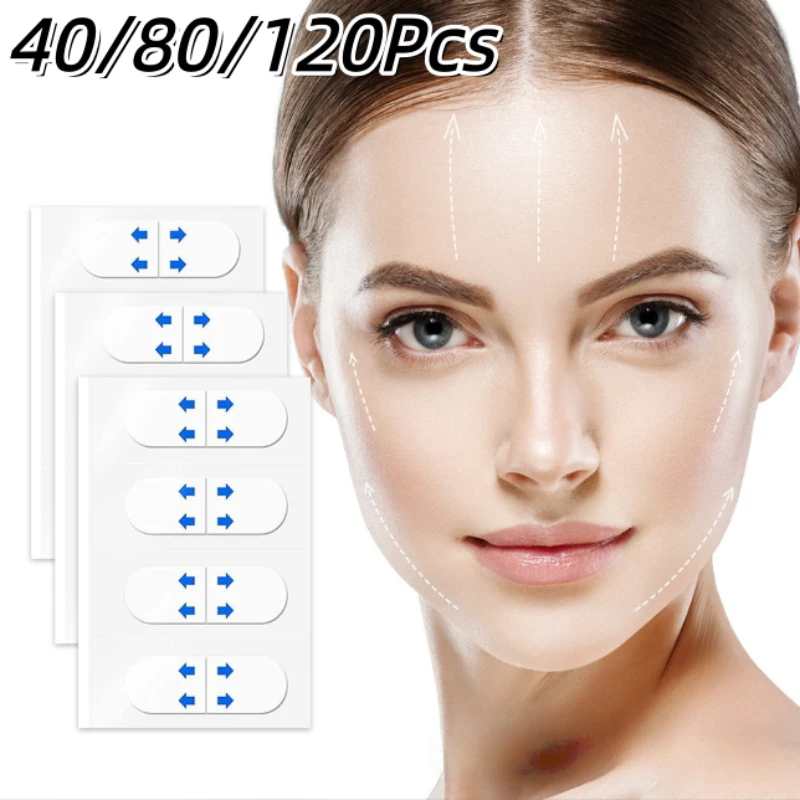 Taśma do modelowania twarzy w kształcie litery V, redukująca zmarszczki i opadanie skóry, niewidoczna, przezroczysta, cienka, liftingująca naklejki na twarz, narzędzie do pielęgnacji twarzy.