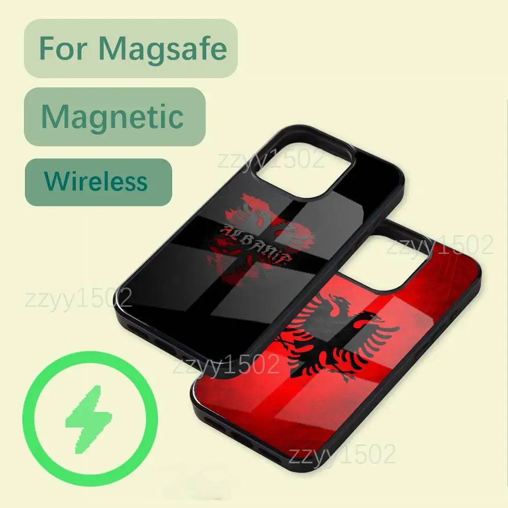 

Albania Albanian Flag Phone Case For iPhone 17,16,15,14,13,12,11,Pro,Max,Plus,Mini,SE4,E Magsafe Wireless Charging