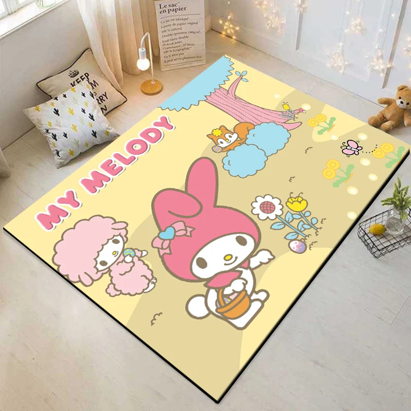 Japanese Anime My Melody Pattern Large Area 3D Carpet for Home Living Room Kids Bedroom Sofa Children\'s Doormat Floor Decor Rugs