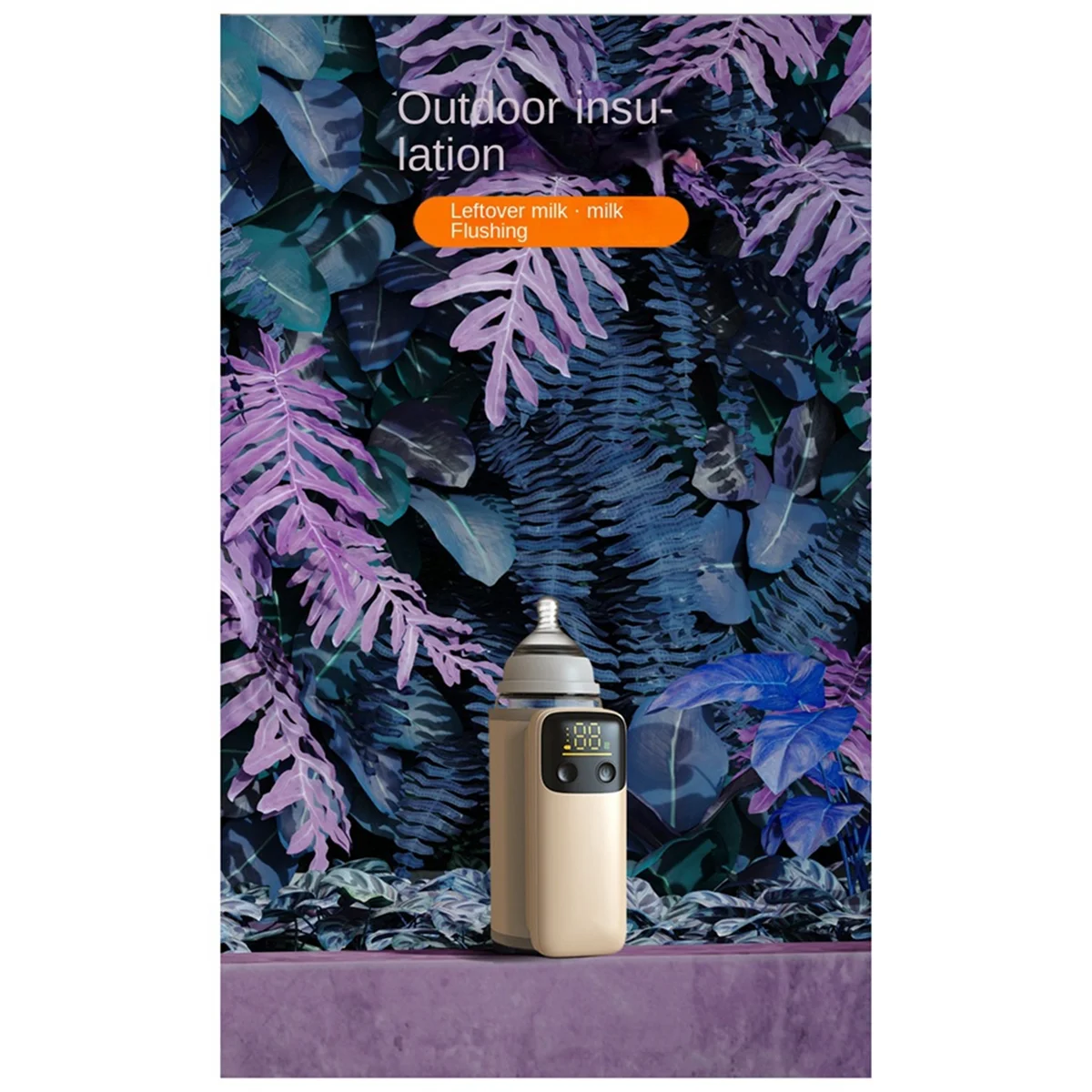 Giacca riscaldante per biberon CALDA Regolazione a 6 livelli Display della temperatura Luce notturna Illuminazione Riscaldatore portatile per biberon 6000Amh B