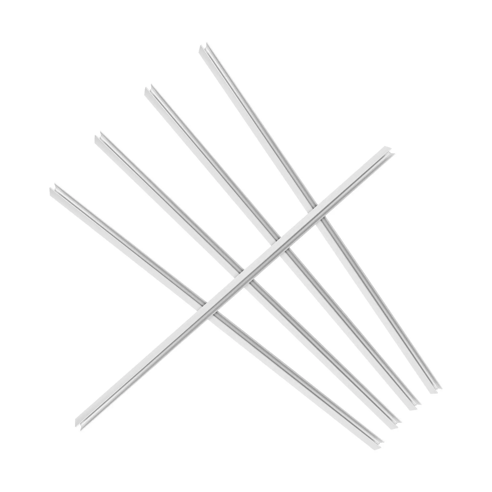 

5Pcs LED Track Aluminum Channels U Shape LED Strip Light Profile Recessed Mounting Track for Flexible Lighting Heat Dissipation