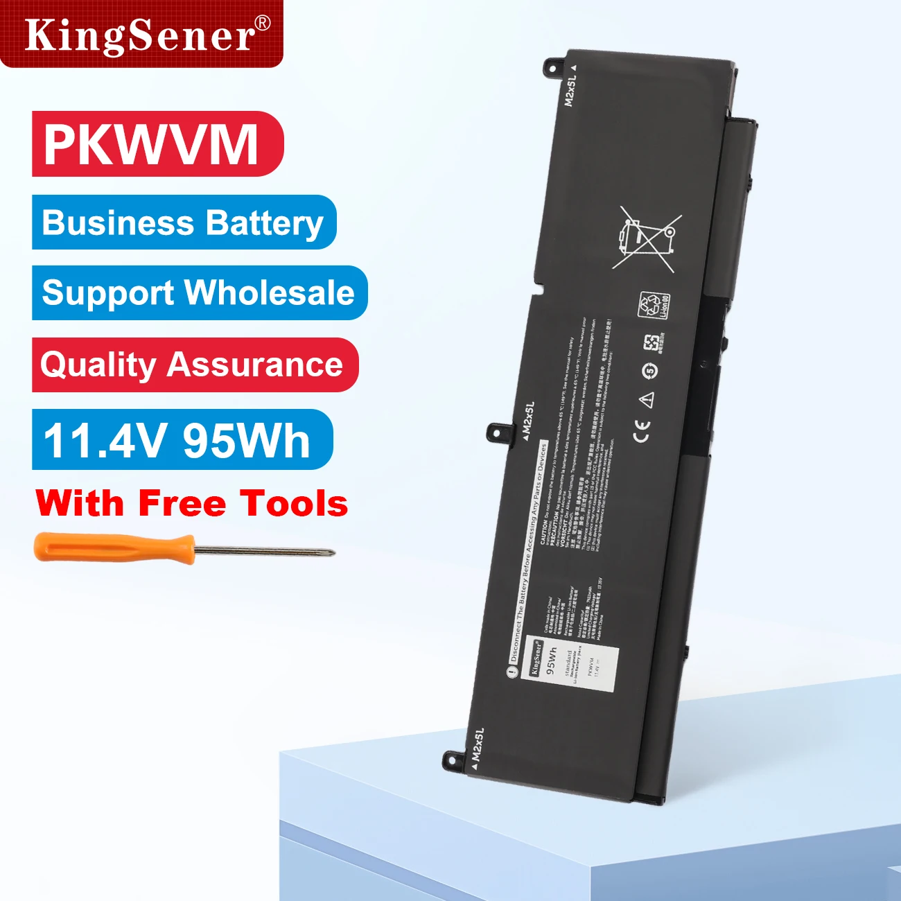 KingSener 95WH PKWVM Laptop Battery For DELL Precision 7550 7560 7750 7760 Series P44E P93F C903V CR72X 17C06 0CR72X