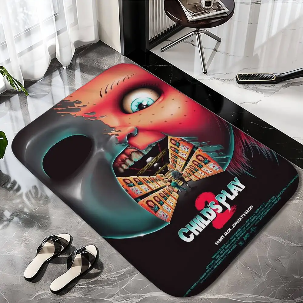 

Chucky Doll Horror Movie Floor Mat Printed Large Carpets Room And Bedroom Carpets Bathroom Anti Slip Door MATS Small Carpets