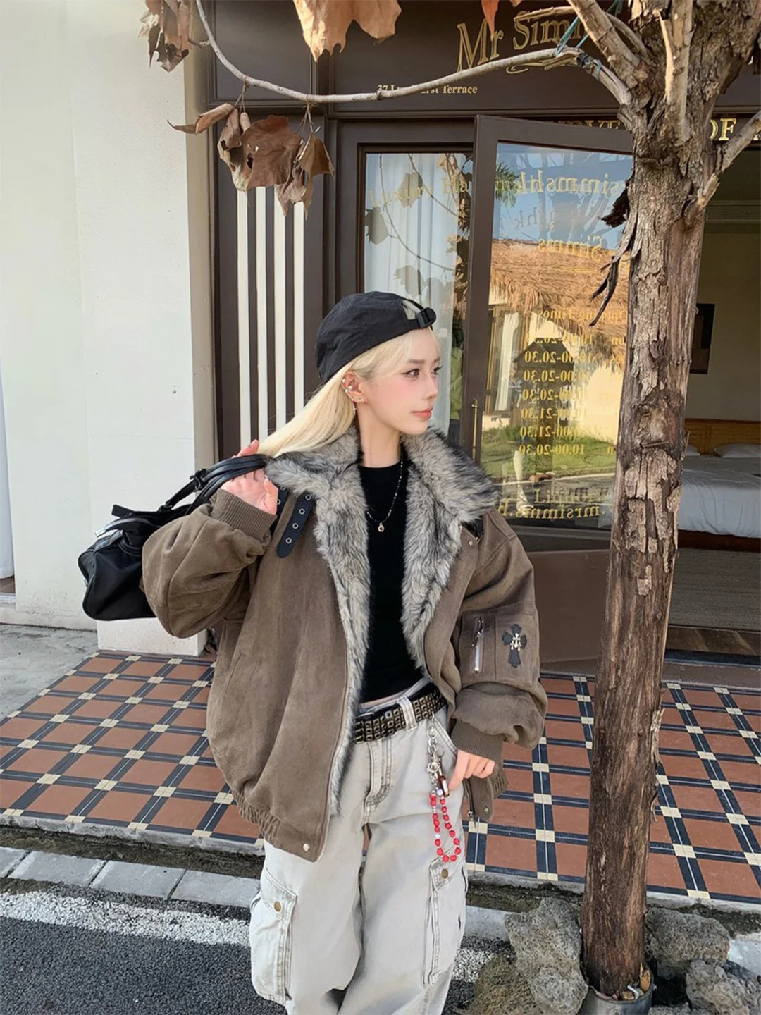 

Американское ретро-пальто унисекс на зиму, утепленное, с меховым воротником, на пуху и хлопке, молодежное, повседневное, теплое, верхняя одежда