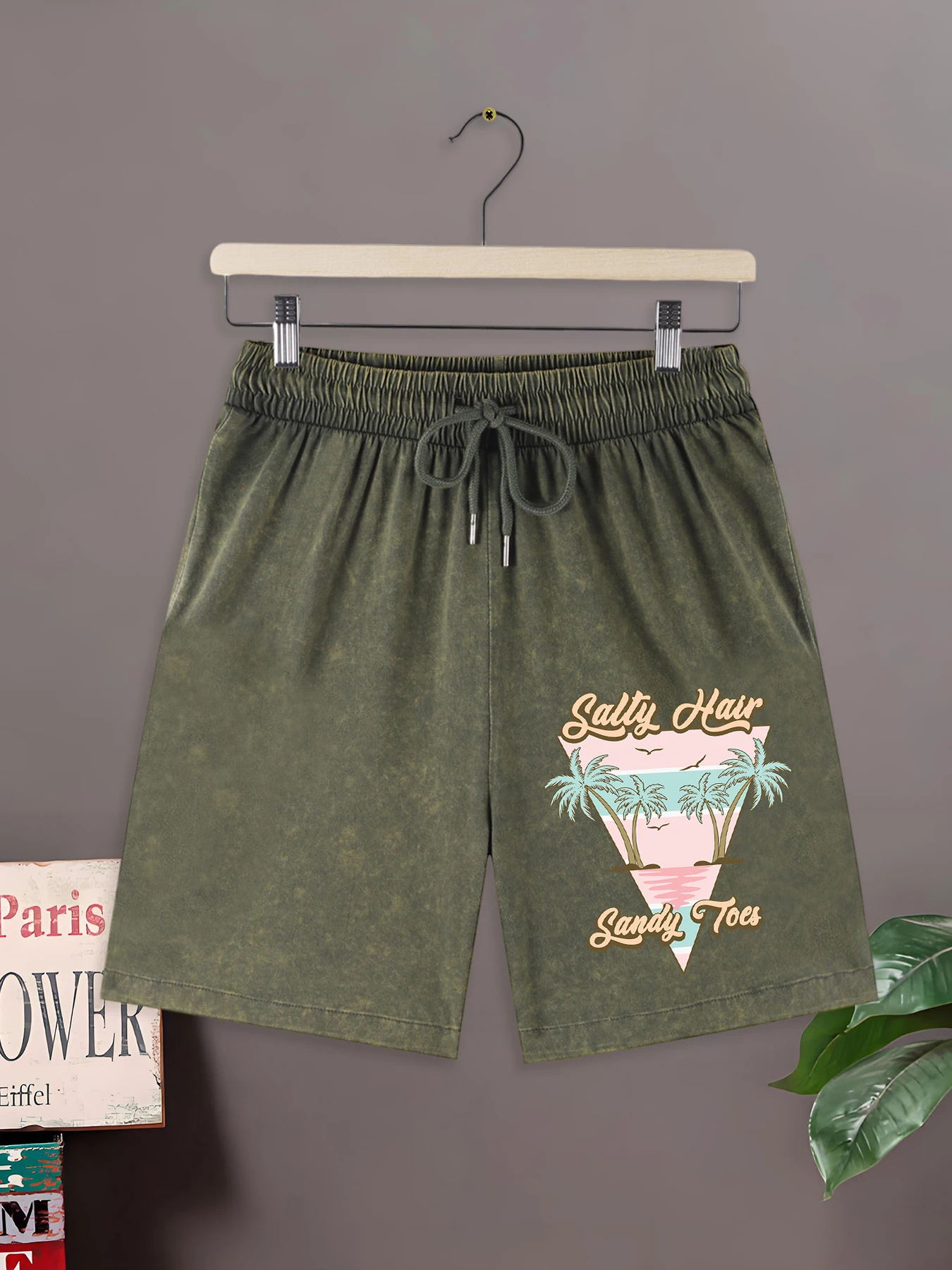 

Мужские летние шорты Salty Hair с принтом кокосовых пальм, свободные, тонкие, хлопковые, повседневные, универсальные, для спорта и отдыха