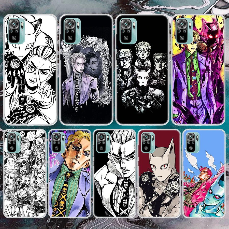 JoJo Kira Yoshikage Killer Queen Мягкий чехол для телефона для Xiaomi Redmi Note 14 13 12S 12 11S 11 11E Pro Plus 10S 10 9S 9 Note14 Patte
