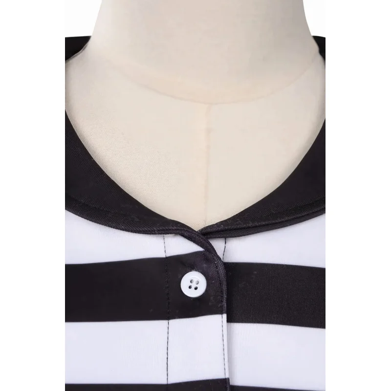 여성용 코스프레 가발 프린트 스트라이프 셔츠, 코스튬 TV, 결혼식 날 역할극 판타지아, 할로윈 카니발 천 변장