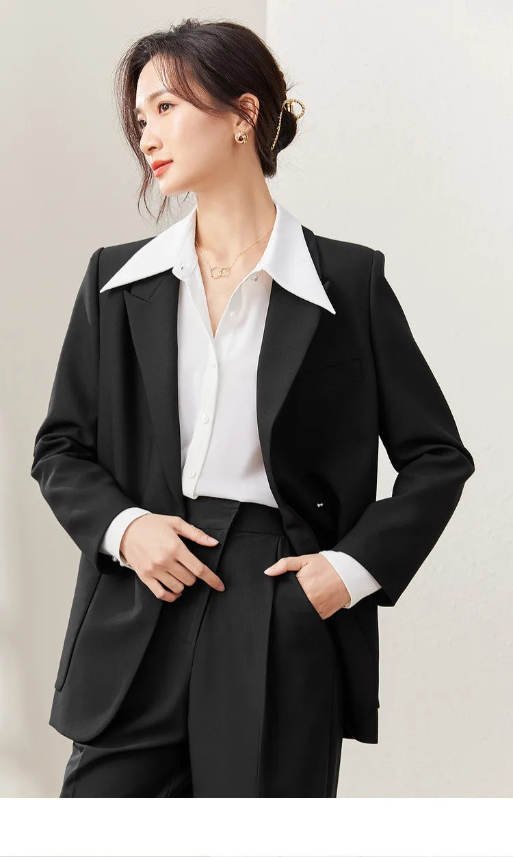 SENTUBILA Maßgeschneiderter Blazer für Damen 2026 Frühling Herbst Modetrend Elegante Anzugjacke für die Arbeit Damenbekleidung 153XC3230 – Detail 20